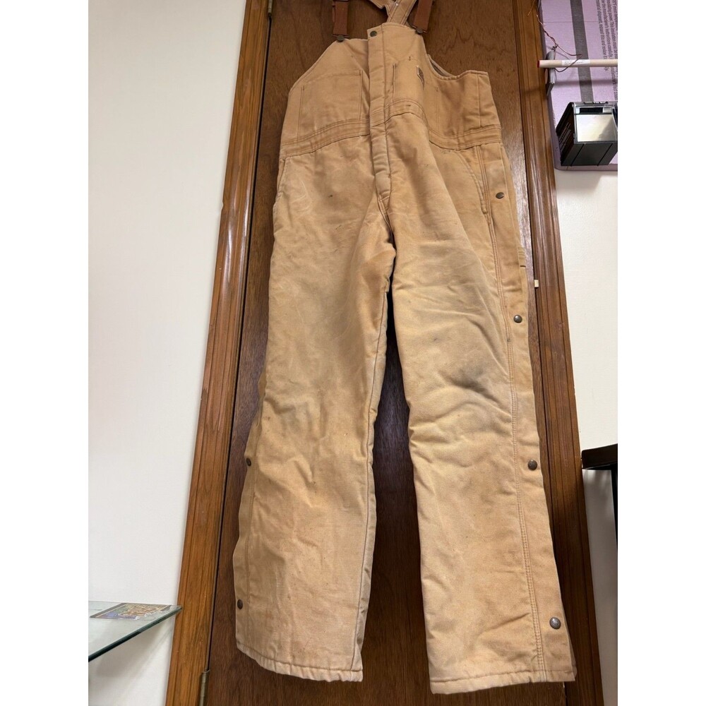 Walls Men's Overalls Size 38-40 Large Regular Blizzard Pruf Insulated Brown